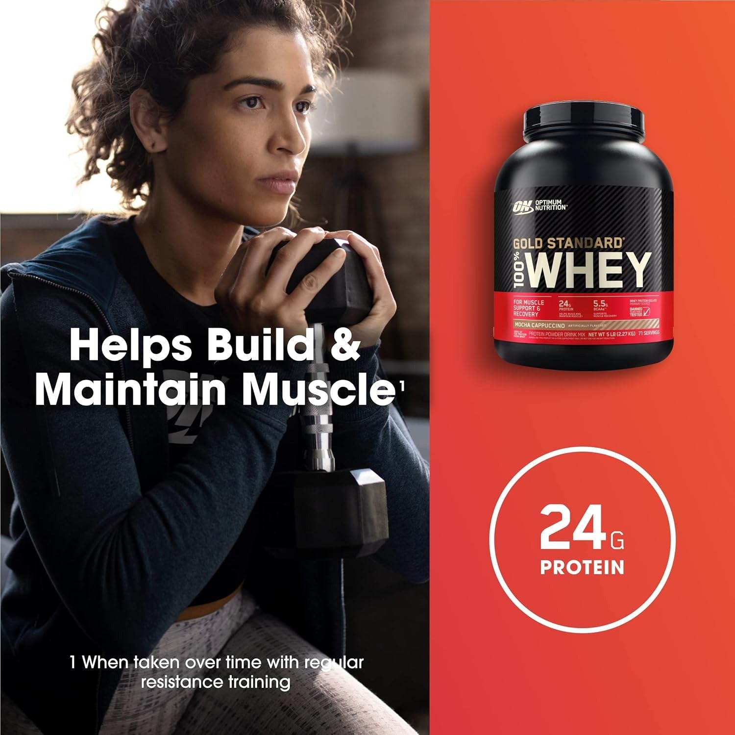 Optimum Nutrition Gold Standard 100% Whey Protein Mocha Cappuccino 5 LB