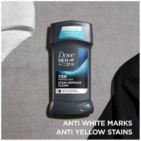 Dove Men+Care 72H Protection Stain Defense Clean Antiperspirant Stick – 76g (2.7 oz)