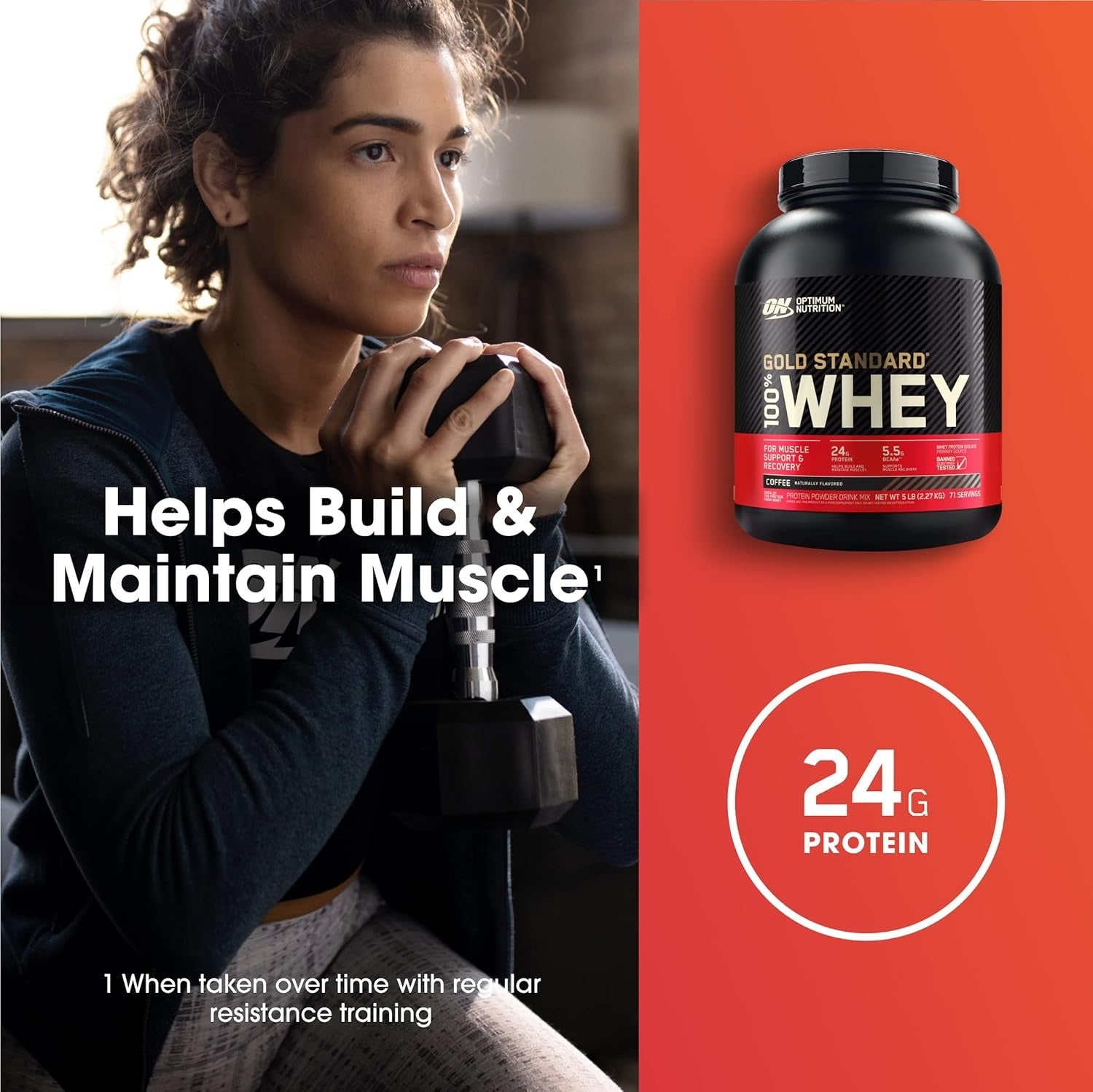 Optimum Nutrition Gold Standard 100% Whey Protein Coffee 5 LB