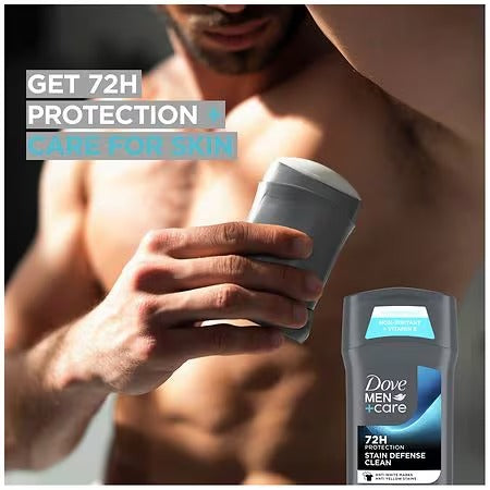 Dove Men+Care 72H Protection Stain Defense Clean Antiperspirant Stick – 76g (2.7 oz)