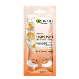Garnier under eye patches 6g skin active hydra bomb with orange juice anti dark circles