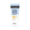 Neutrogena Sun Lotion 200ml Ultra Sheer SPF50 With Vitamin E