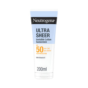 Neutrogena Sun Lotion 200ml Ultra Sheer SPF50 With Vitamin E