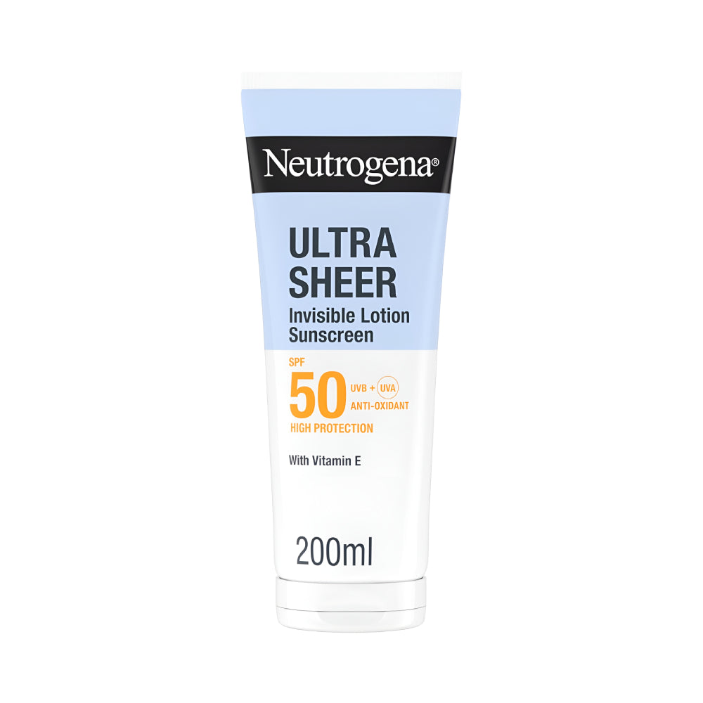 Neutrogena Sun Lotion 200ml Ultra Sheer SPF50 With Vitamin E