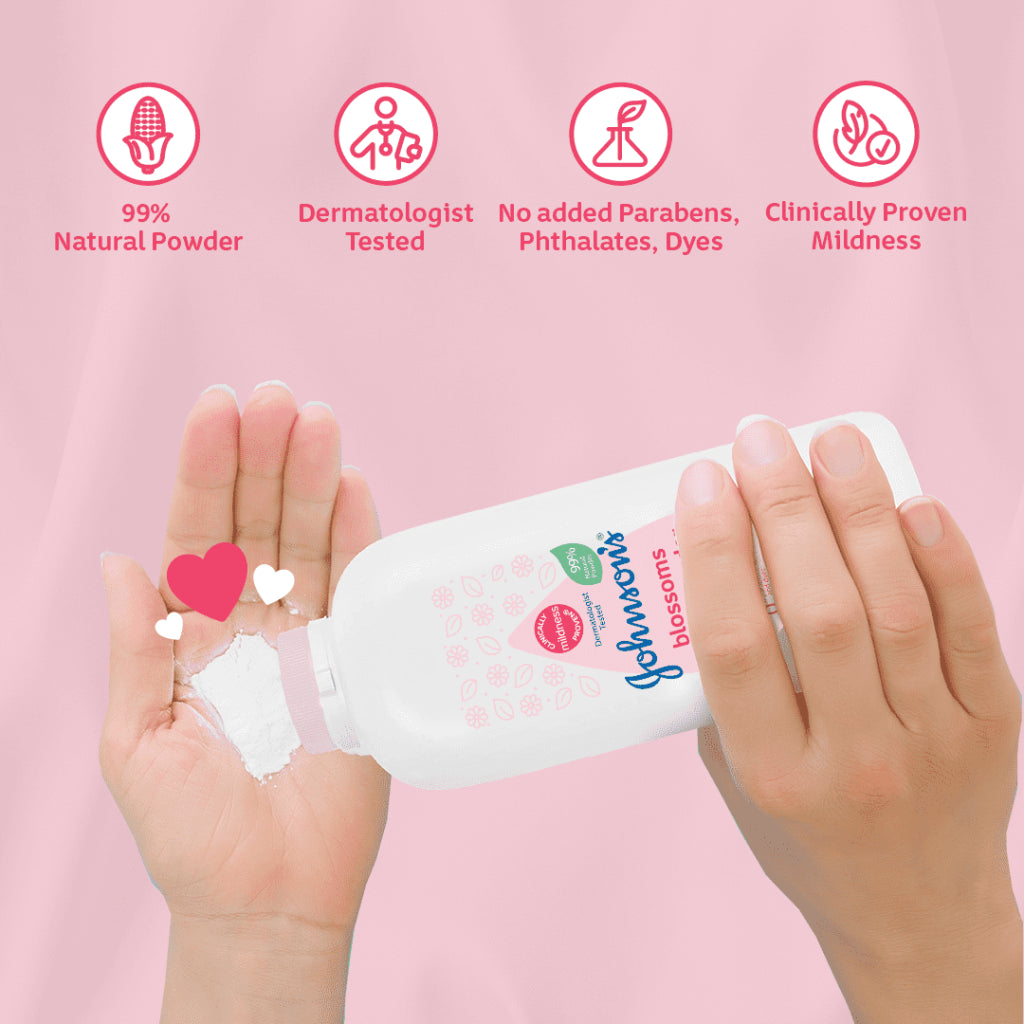 بودرة Johnson's Baby Blossoms 500 غرام وردي