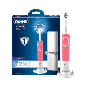 Oral b powered toothbrush 3d whit vitality with timer +travel case