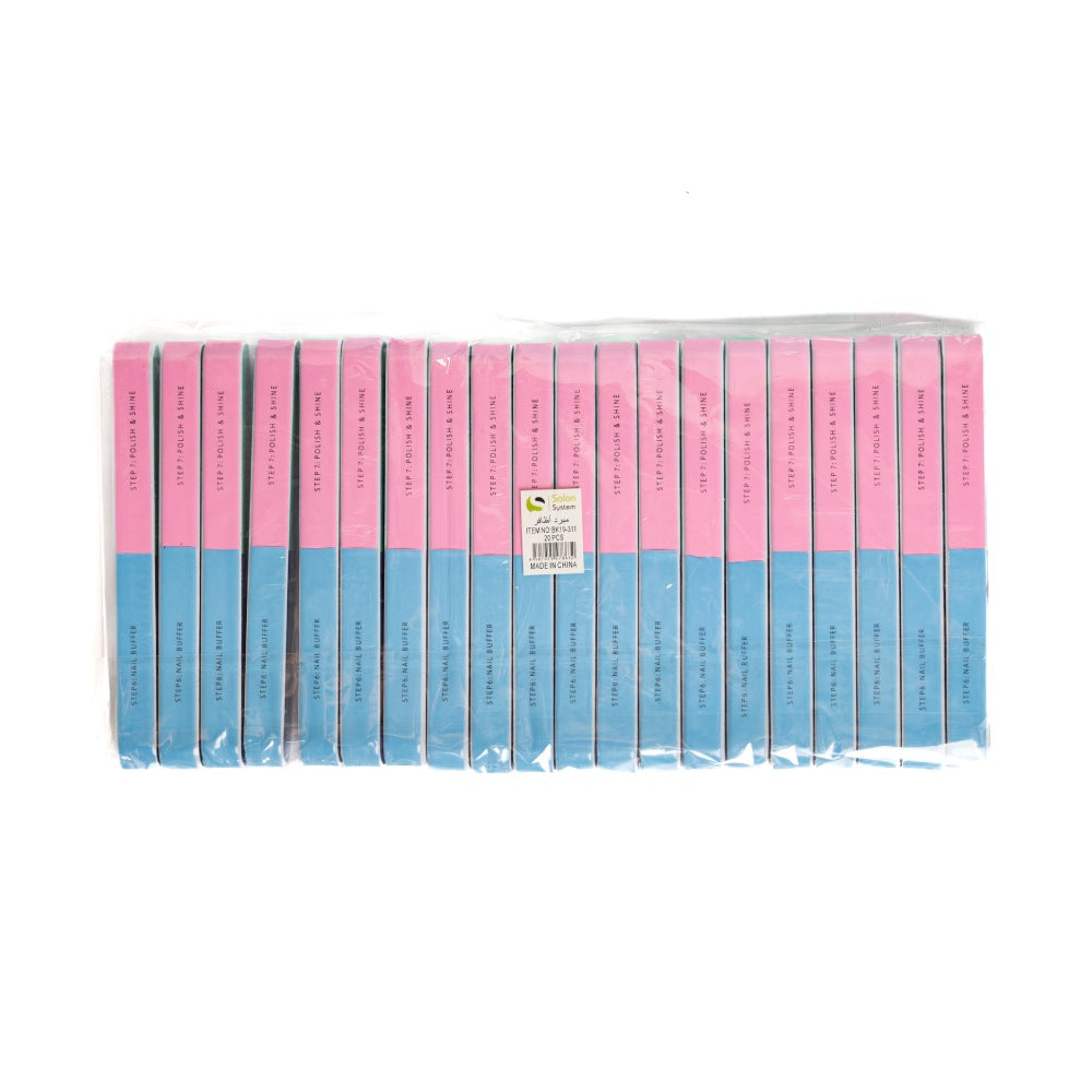 Salon system nail file and buffer 20pc bk19 311