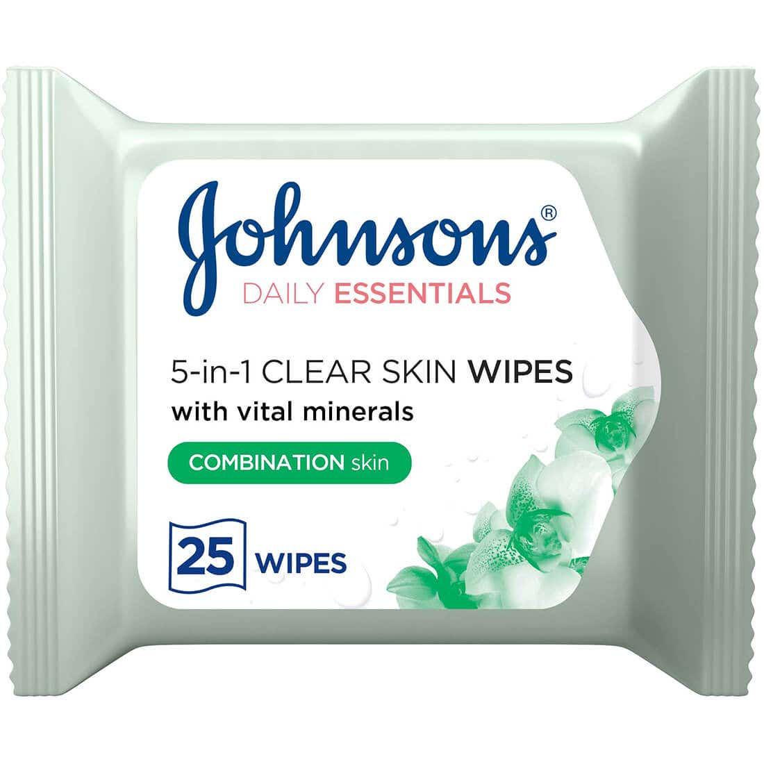 Johnson Daily Essentials 5-In-1 Wipes For Combination Skin