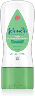 Johnson's Baby Oil Gel مع الصبار وفيتامين E – 6.5 أونصة سائلة