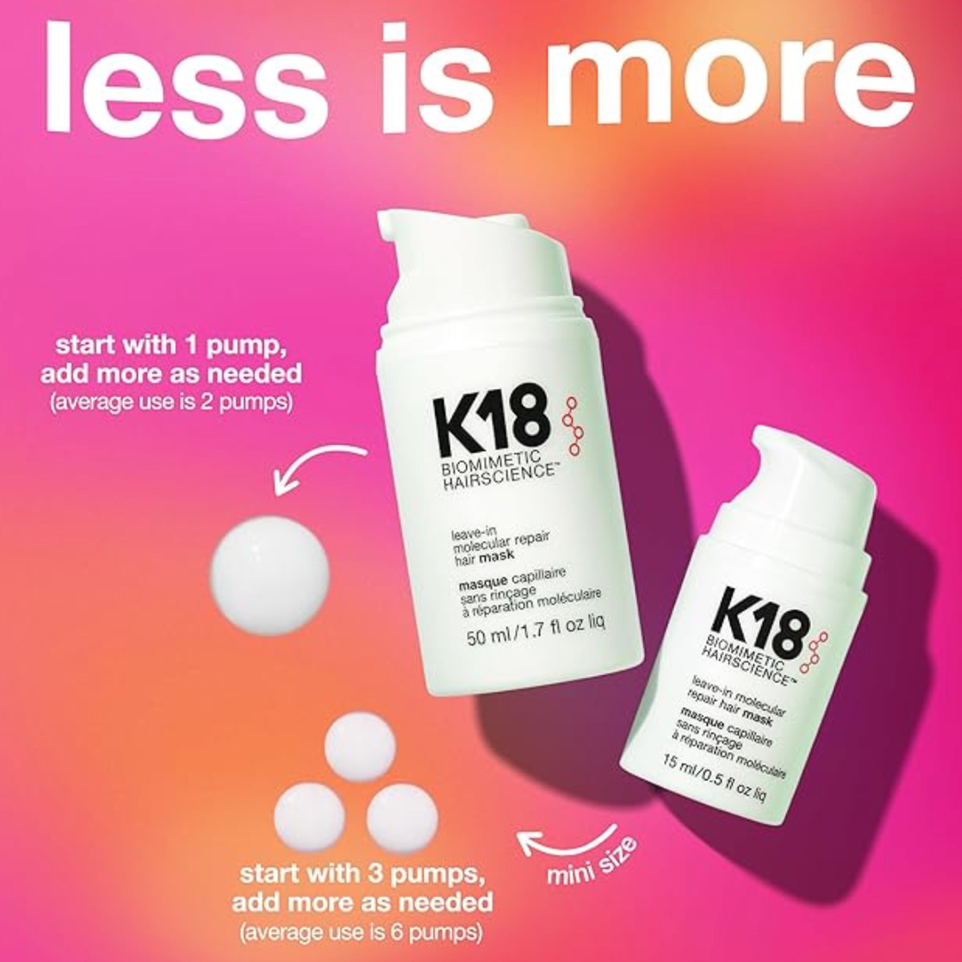 K18 Leave-In Molecular Repair Hair Mask – 50ml