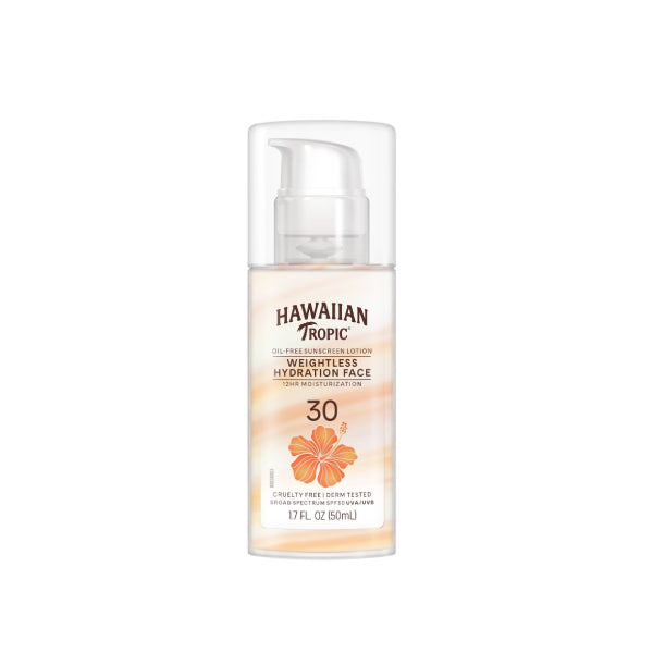 Hawaiian Tropic Sun Lotion 50ml Weightless Hydration Face SPF 30
