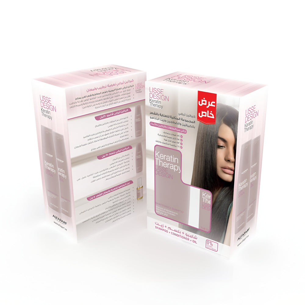 Keratin Therapy Keratin Therapy Kit Perfect Hair Care With Keratin Collagen And Babassu Oil (Shampoo 250ml + Conditioner 250ml + Oil 50ml)