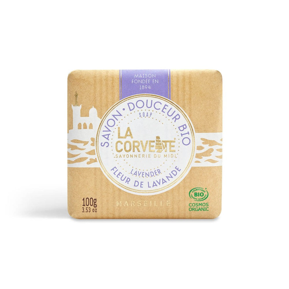 Douceur Bio Fleur De Lavande 100g
لاكورفت صابون لافندر عضوي