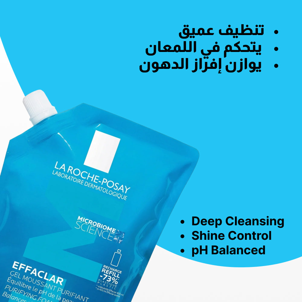 La Roche Posay Effaclar Purifying Gel Wash | Oily & Acne-Prone Skin 400ml