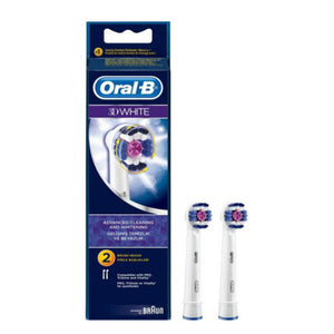 Oral b refill brush 2pc 3d whit