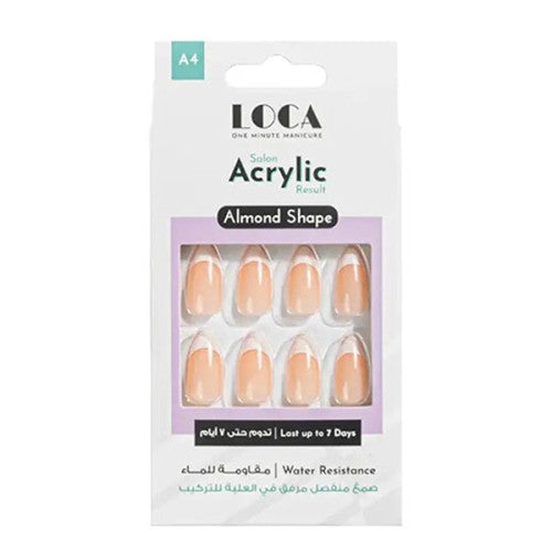 Loca-Nails-A4-Almond-Shape-Natural-French-