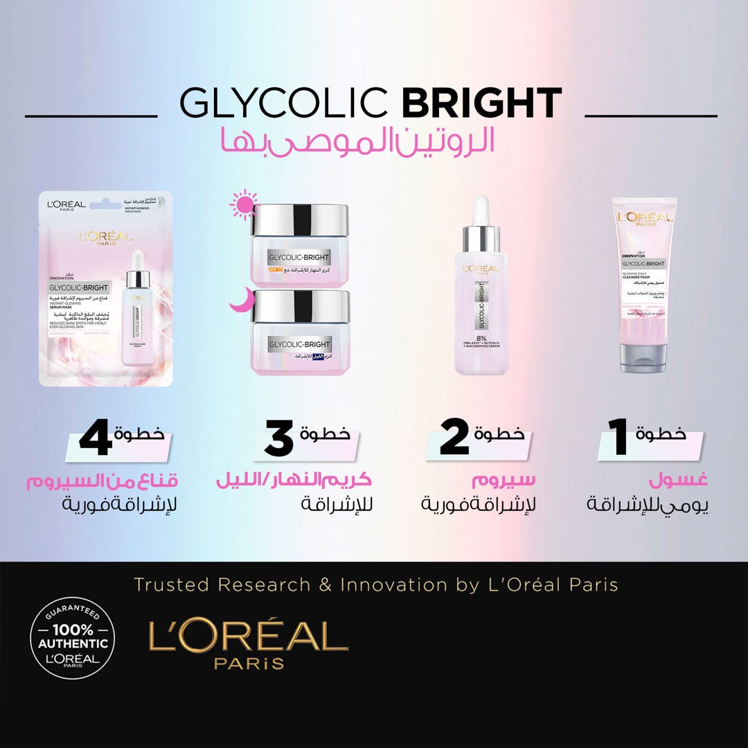 L'Oreal Glycolic Bright Face Wash – Exfoliating Brightening Cleanser
