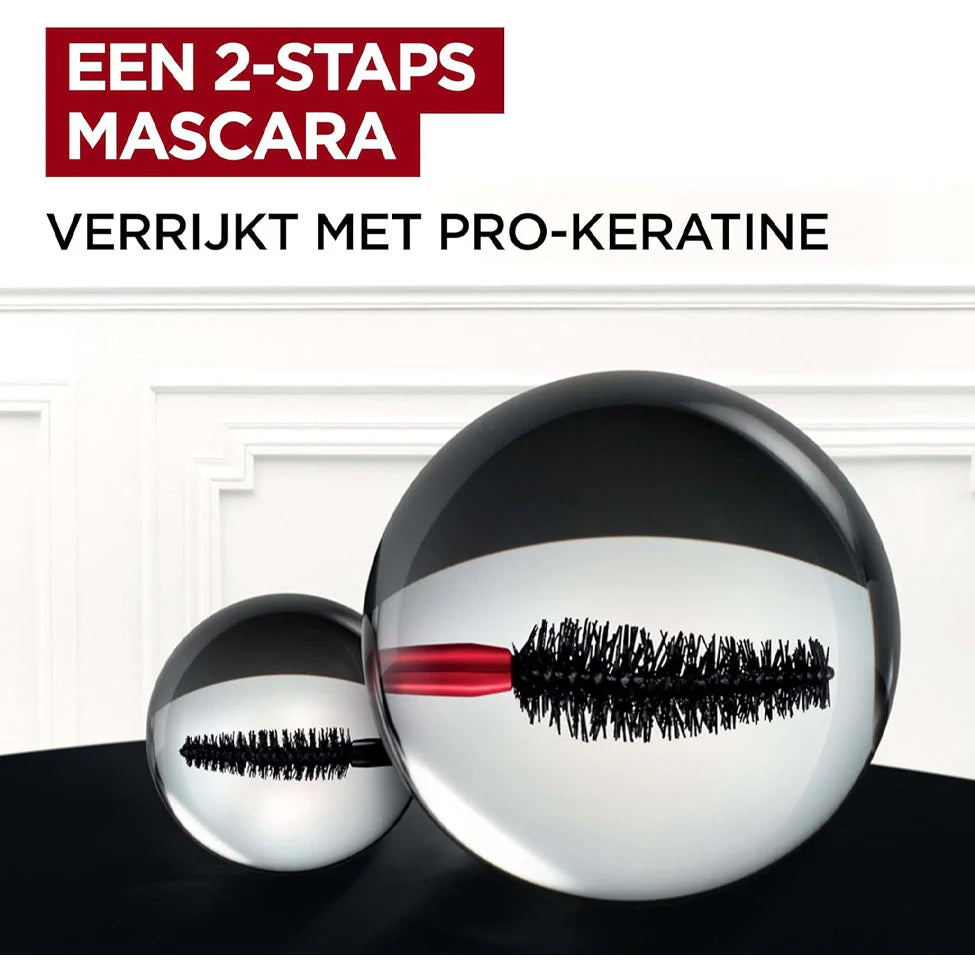 ماسكارا L'Oréal Pro XXL Lift – تكثيف وإطالة أسود، 12 مل