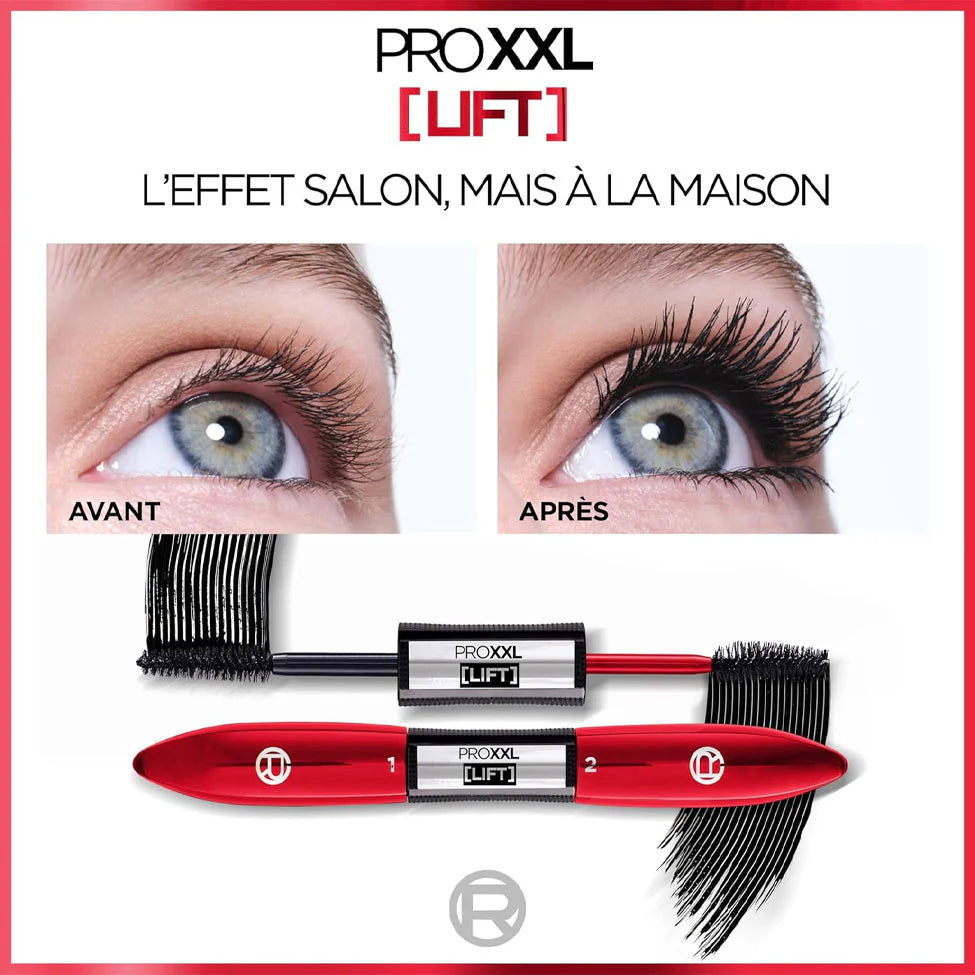ماسكارا L'Oréal Pro XXL Lift – تكثيف وإطالة أسود، 12 مل