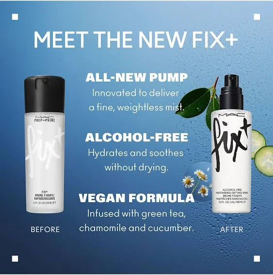 MAC Makeup Fixer Spray Fix Plus 100ml Multi Tasking Alcohol Free