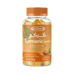 Mothernest Turmeric Gummies Mango & Pineapple Flavor 60 Count