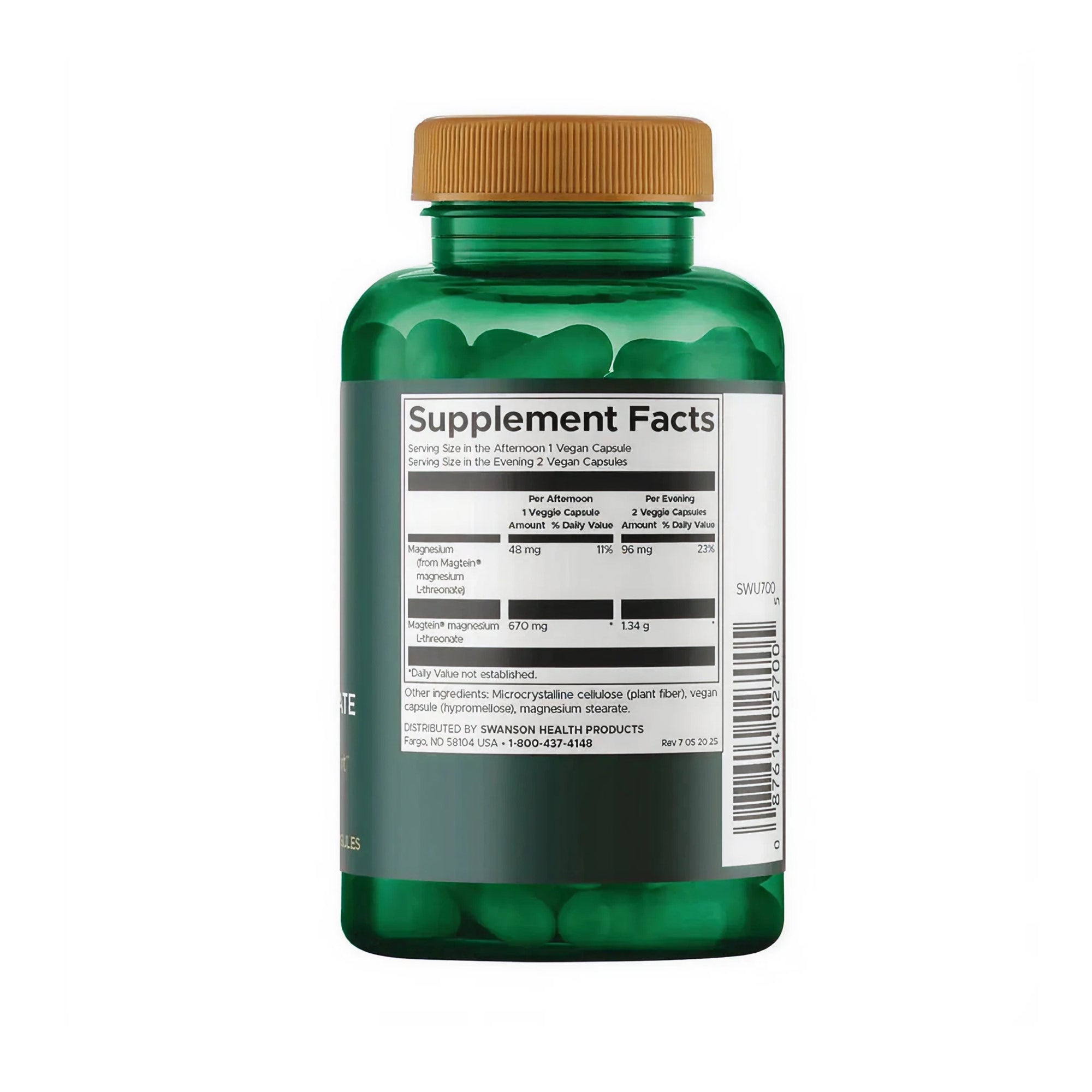 Swanson Magnesium L-Threonate featuring Magtein - 90 Vegan Caps