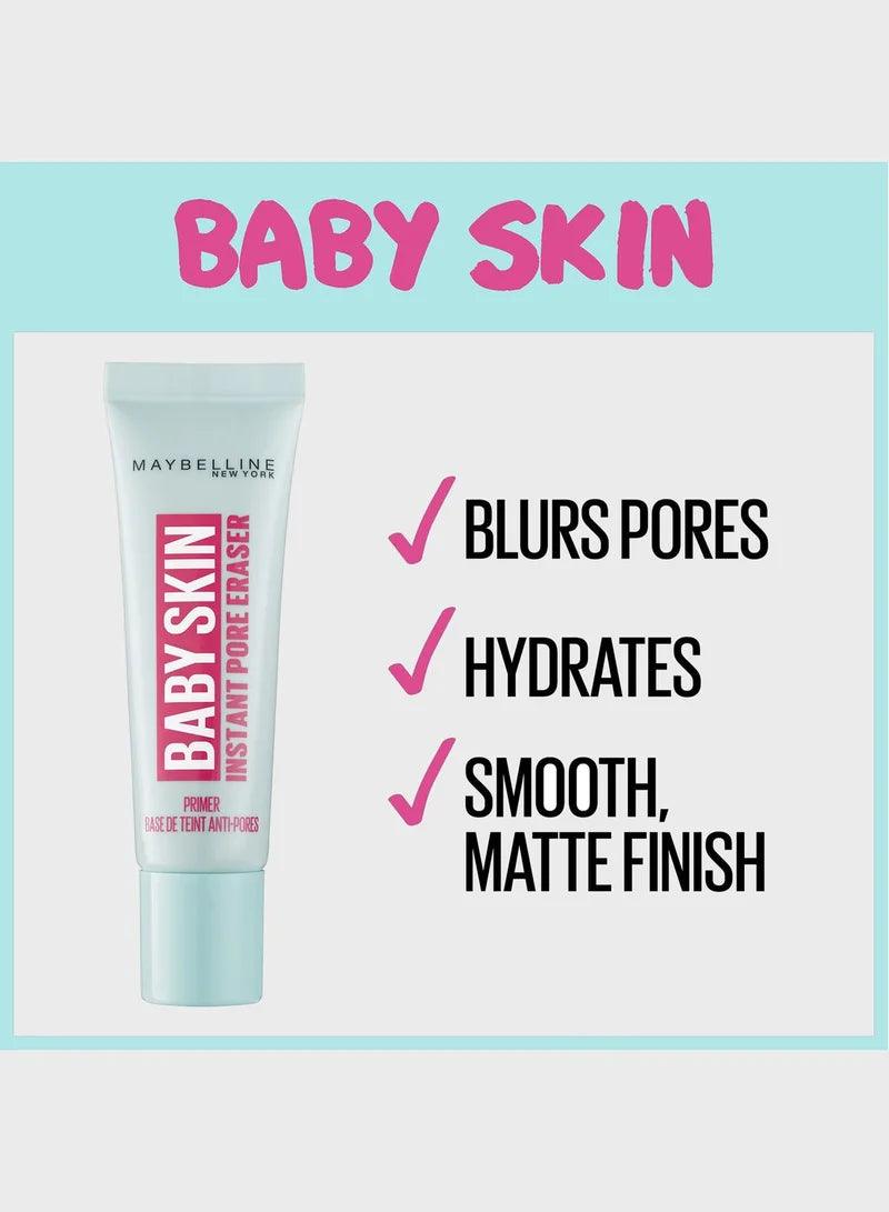 Maybelline Baby Skin Instant Pore Eraser | Silky Face Primer for All Skin