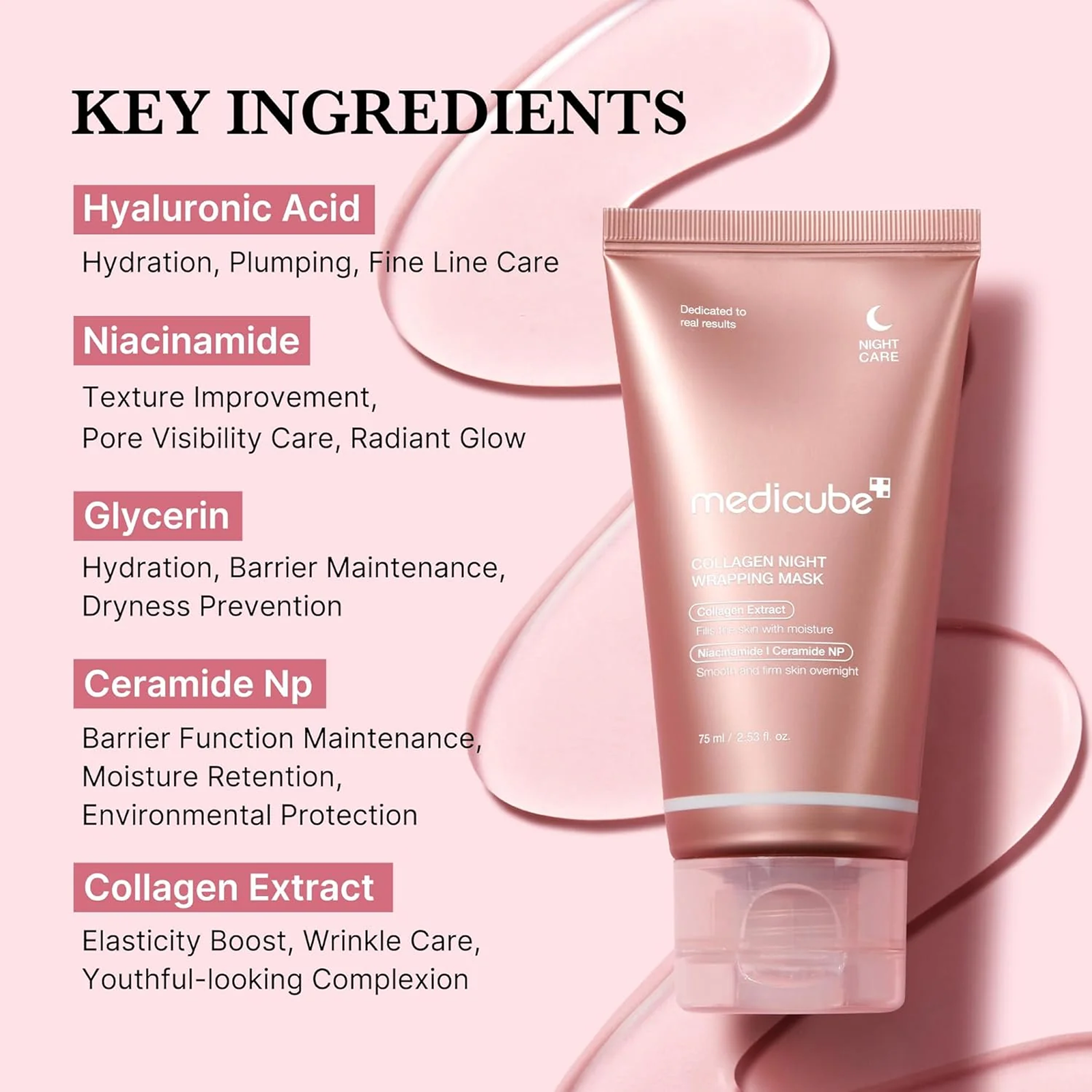 Medicube Face Mask 75ml Night time Collagen