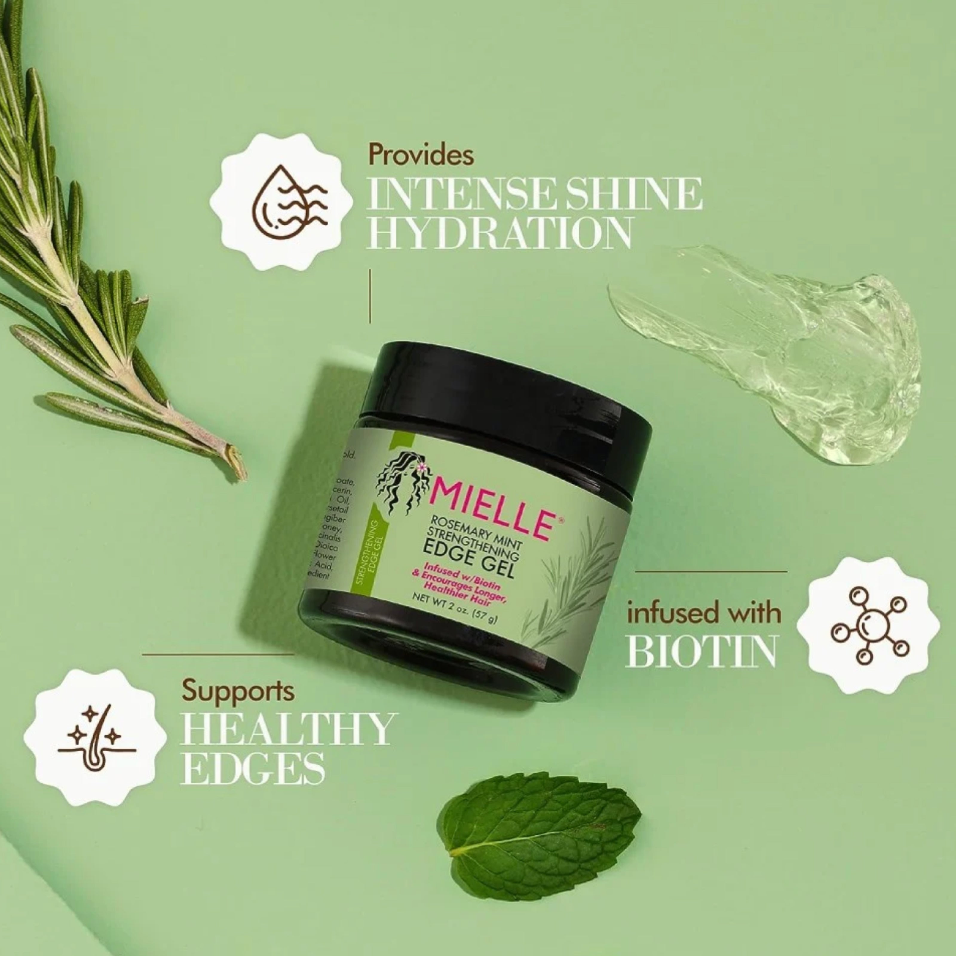 Mielle Hair Gel 57g With Rosemary And Mint