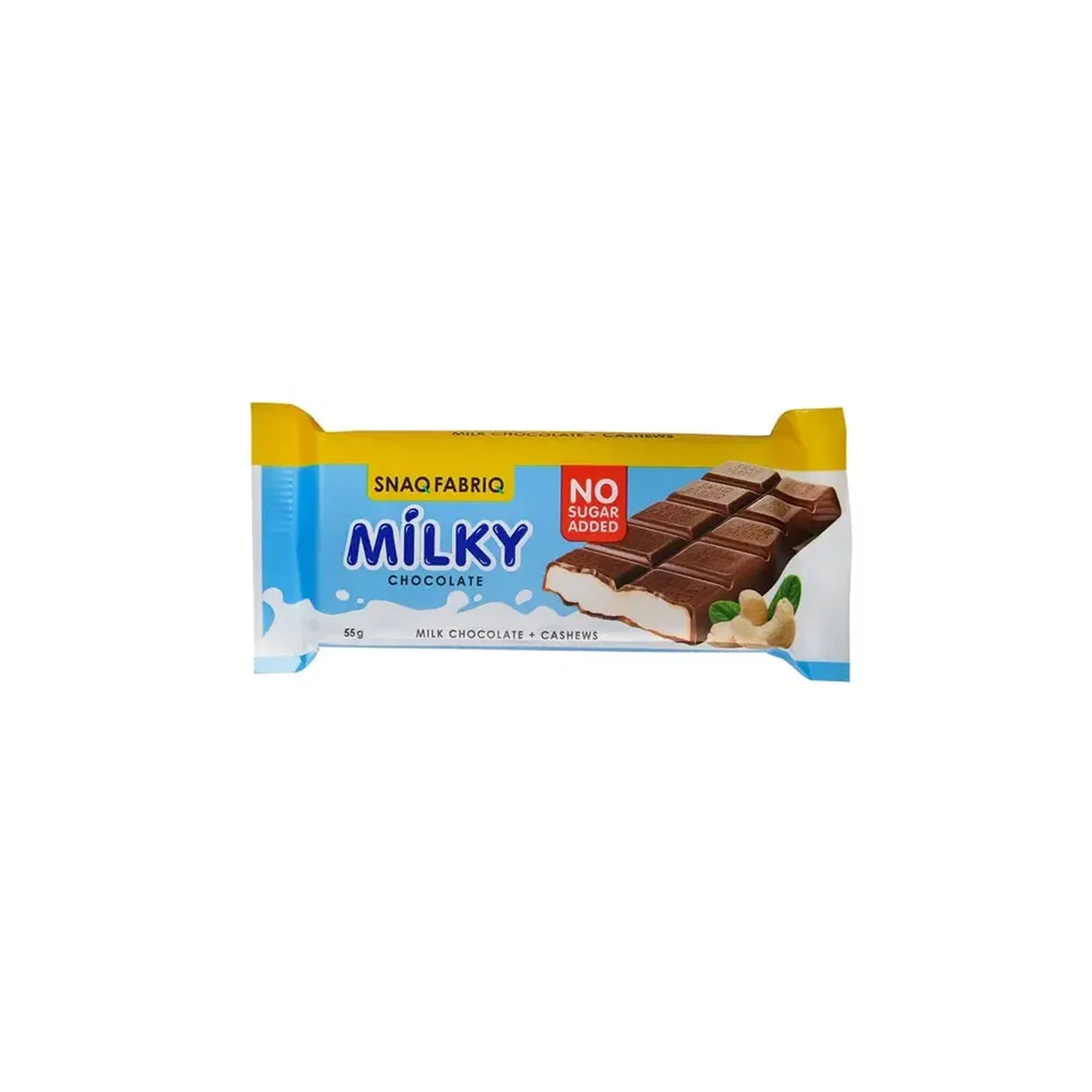 Snaq Fabriq Milky Chocolate with Milk & Cashews 55g