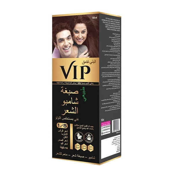 VIP Hair Color Shampoo Pearl 180 ml Dark Brown