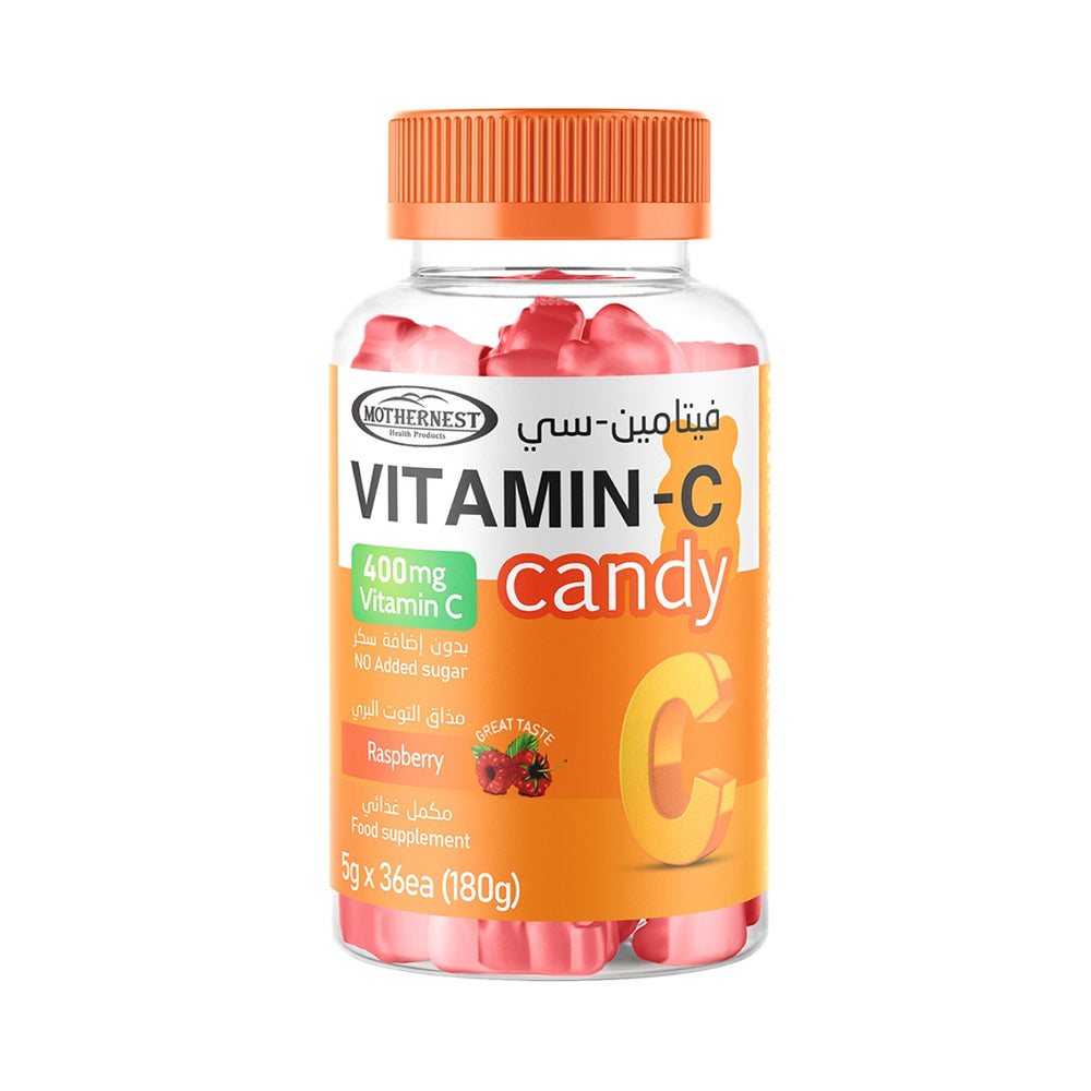 Mothernest Vitamin C 400mg Raspberry Gummies 36 Count
