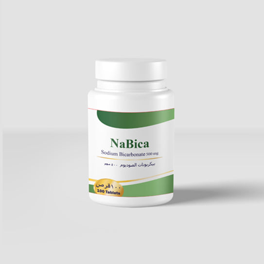 Nabica 500mg Sodium Bicarbonate Antacid Tablets for Heartburn Relief