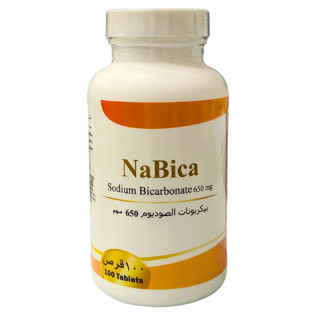 Nabica 650 مكمل بيكربونات الصوديوم لدعم الجهاز الهضمي – 100 كبسولة