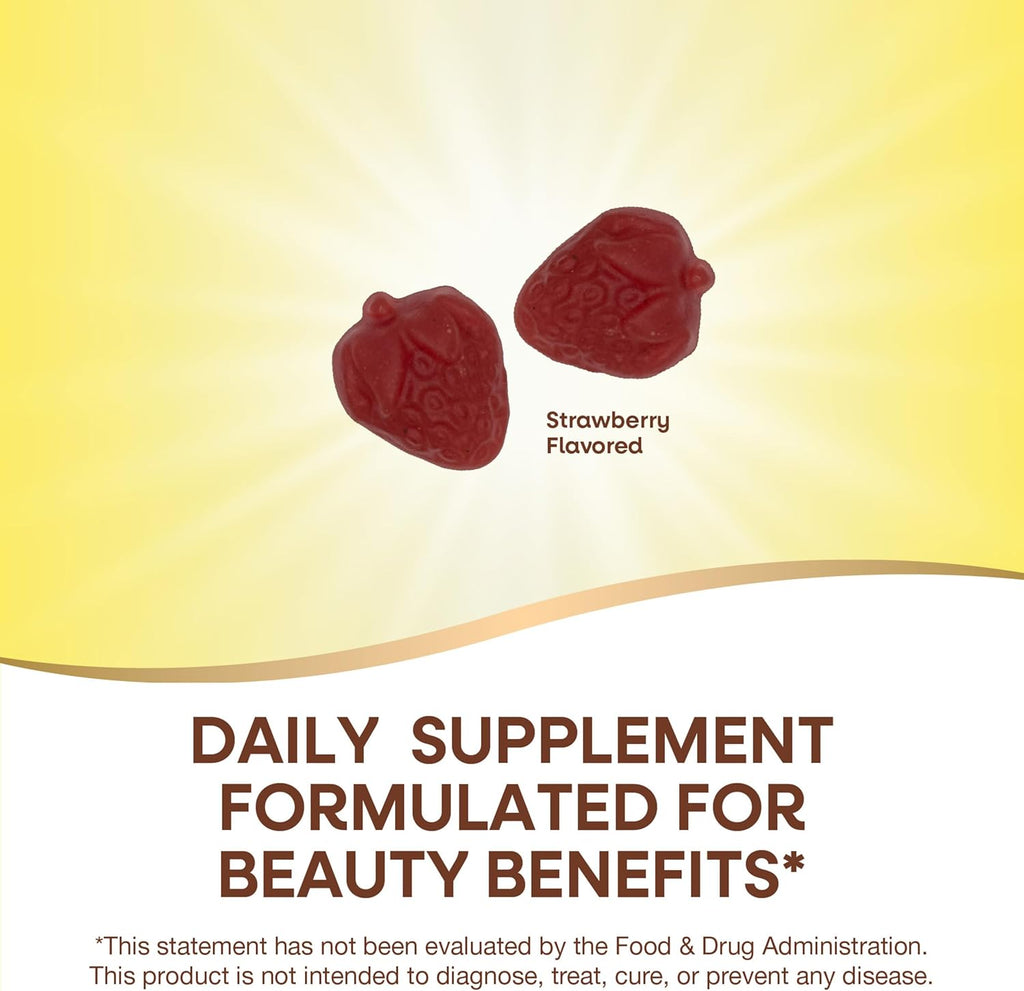 Nature's Way Alive! Hair Skin & Nails With Collagen & Biotin Strawberry 60 Gummies