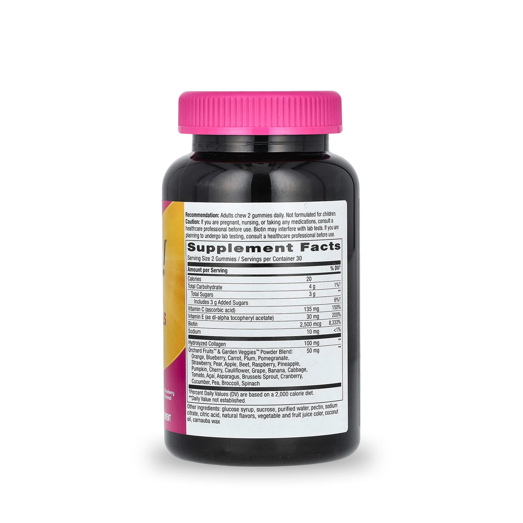 Nature's Way Alive! Hair Skin & Nails With Collagen & Biotin Strawberry 60 Gummies
