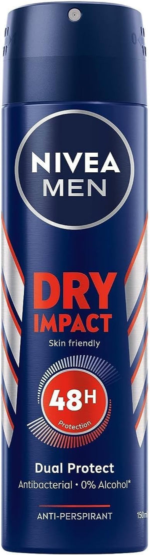 Nivea Men Dry Impact Deodorant Spray for Sweat Control – 150ml