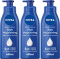 Nivea Nourishing Body Lotion for Extra Dry Skin with Almond Oil – 3x400ml