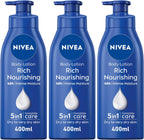 Nivea Nourishing Body Lotion for Extra Dry Skin with Almond Oil – 3x400ml