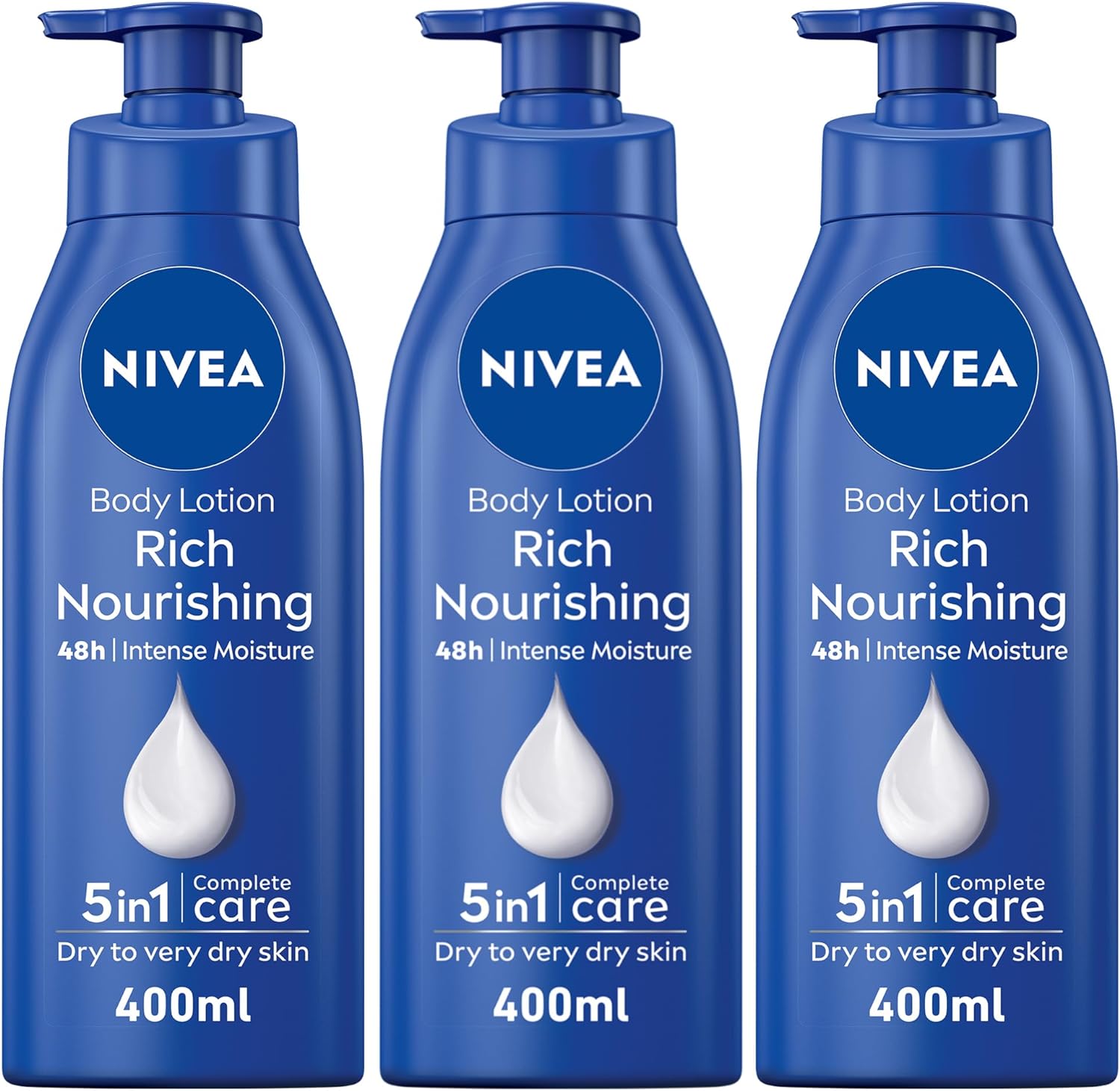 Nivea Nourishing Body Lotion for Extra Dry Skin with Almond Oil – 3x400ml