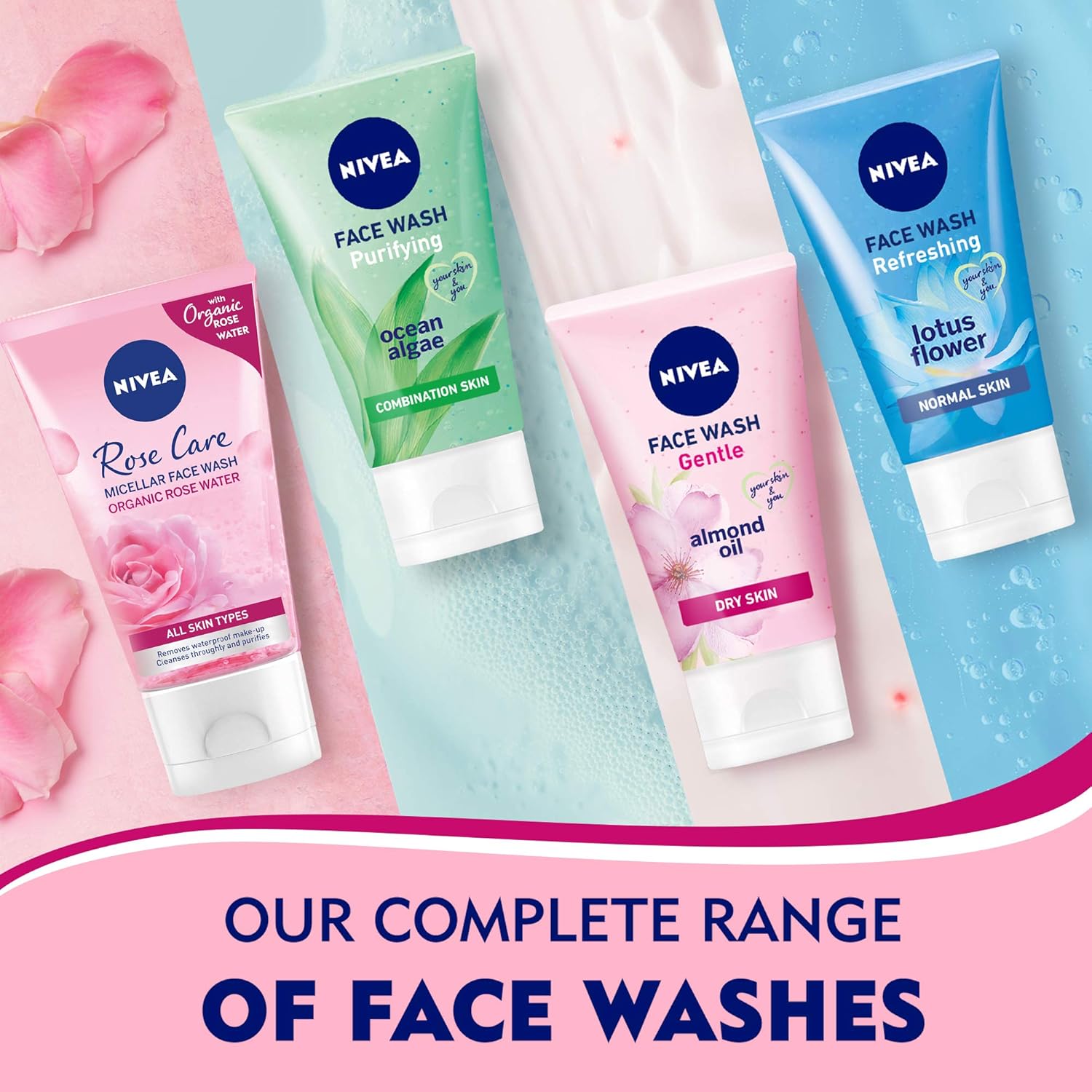 Nivea Face Wash Rose Care 150ml Micellar Rose Water