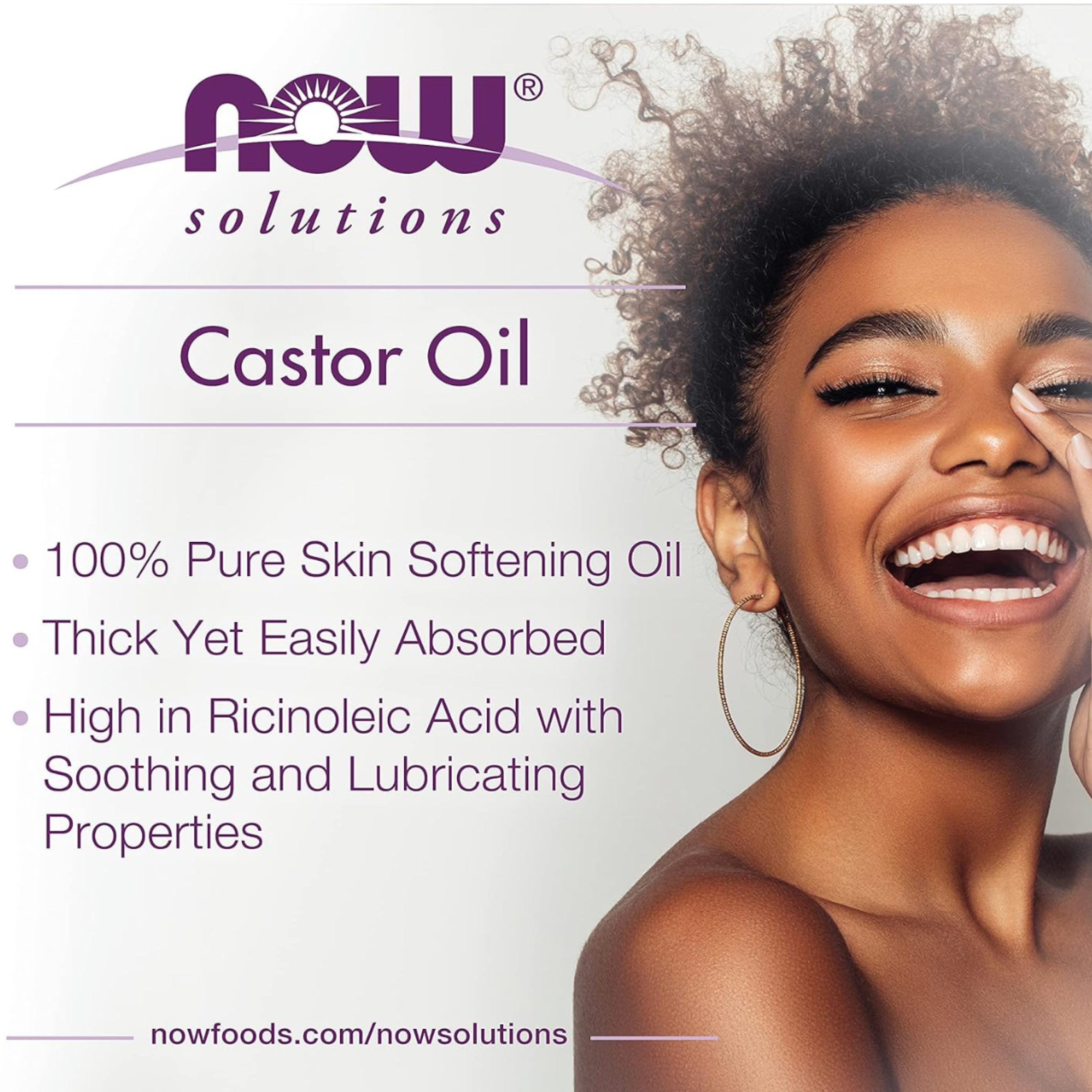 NOW Solutions Castor Oil – 100% Pure 4 oz (118ml)