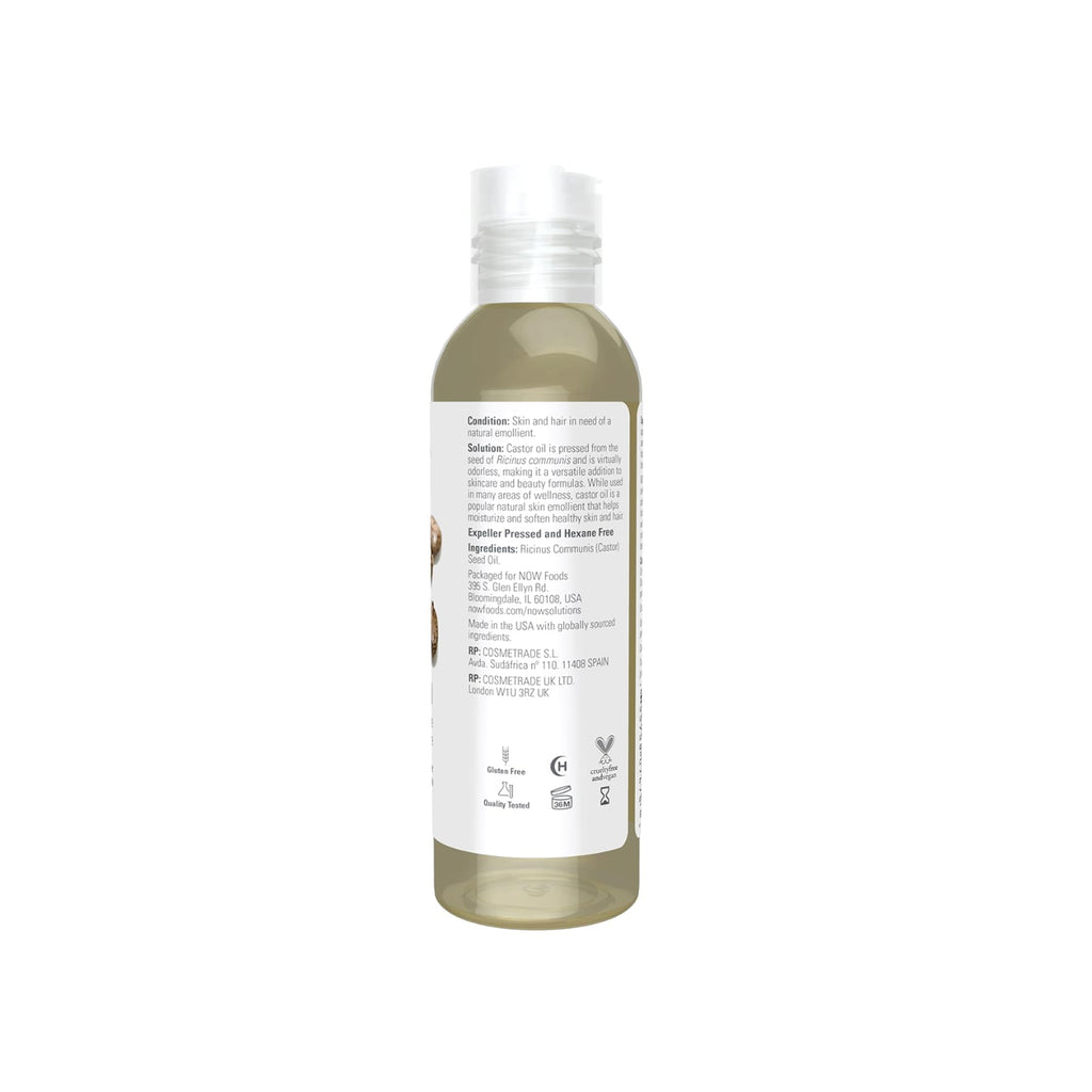 NOW Solutions Castor Oil – 100% Pure 4 oz (118ml)