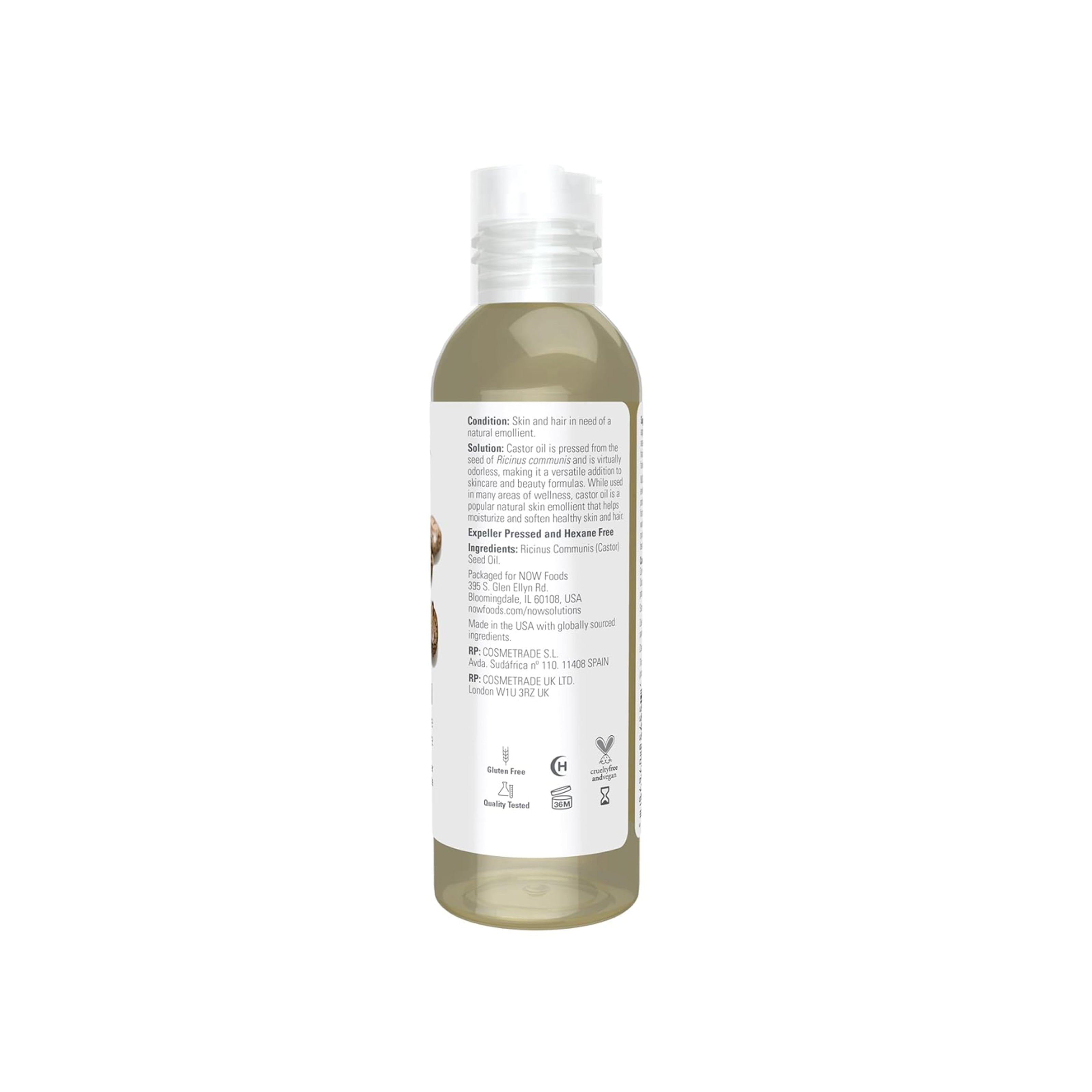 NOW Solutions Castor Oil – 100% Pure 4 oz (118ml)