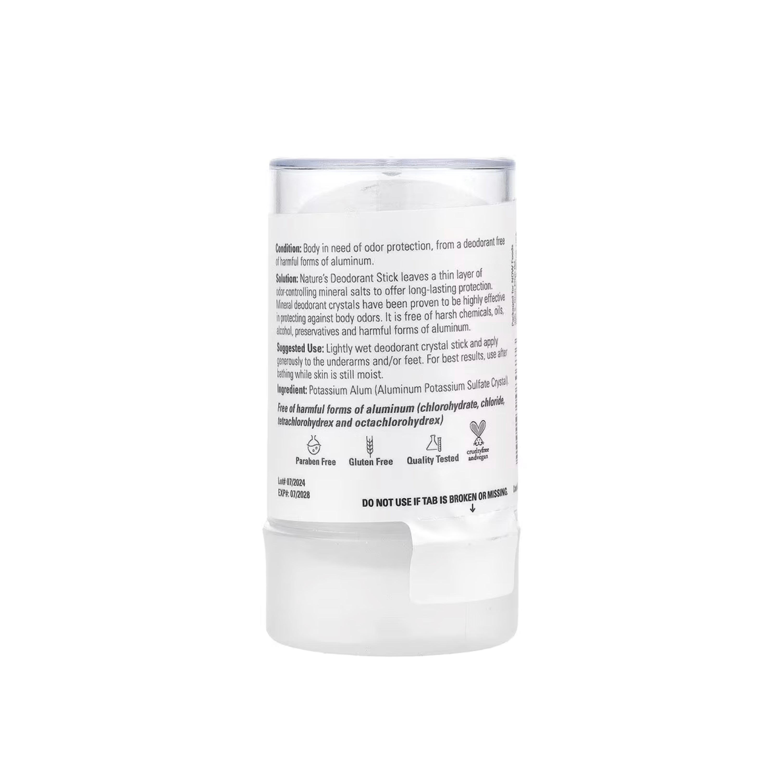 NOW Semi Natural Deodorant – Aluminum-Free Gentle Odor Protection
