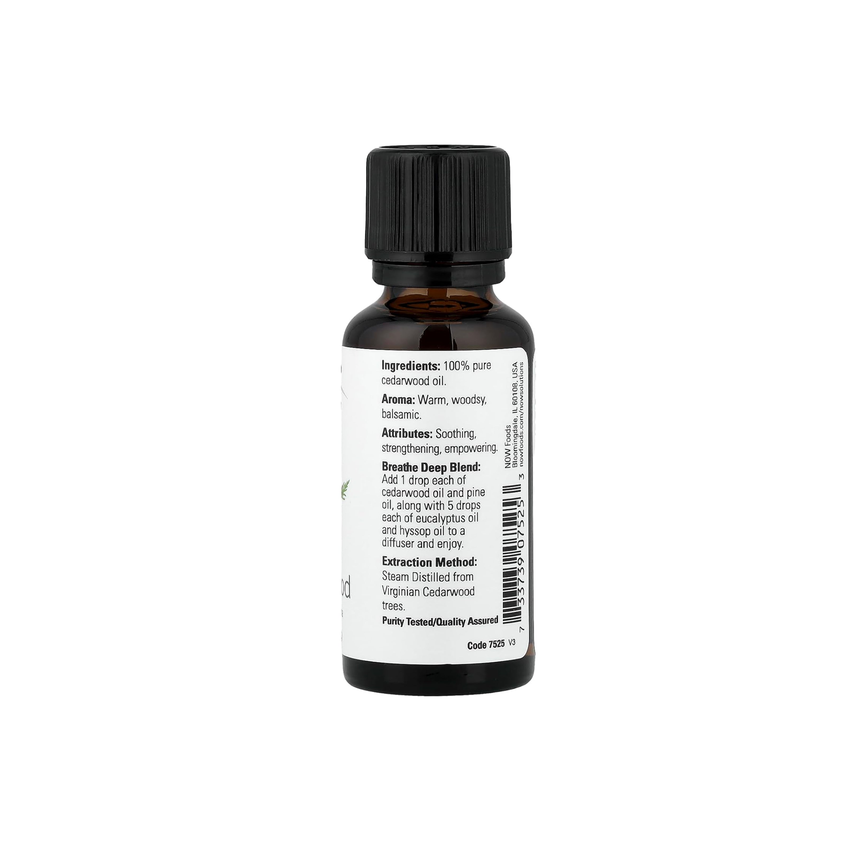 NOW Cedarwood Essential Oil – Pure Therapeutic Grade for Aromatherapy