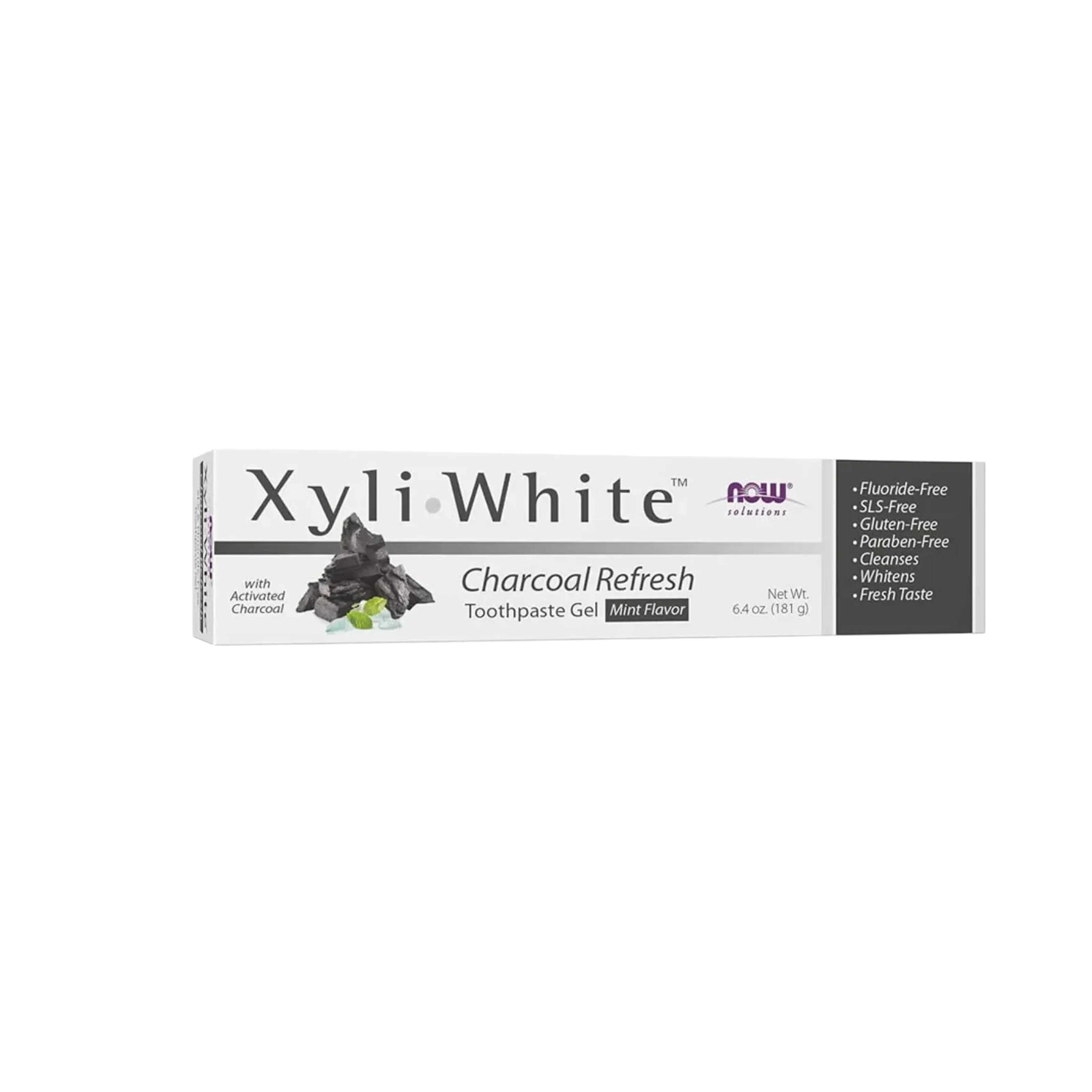 NOW Xyli Gel Charcoal Refresh Toothpaste – Whitening & Detoxifying