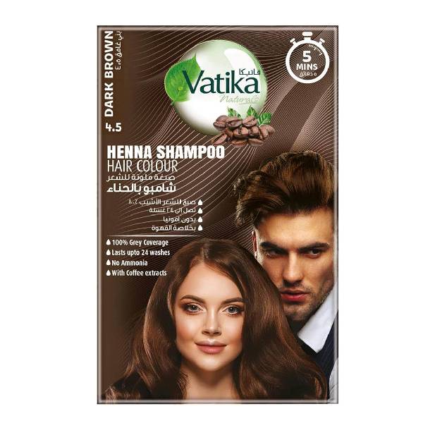 Vatika henna colour shampoo 20ml brown