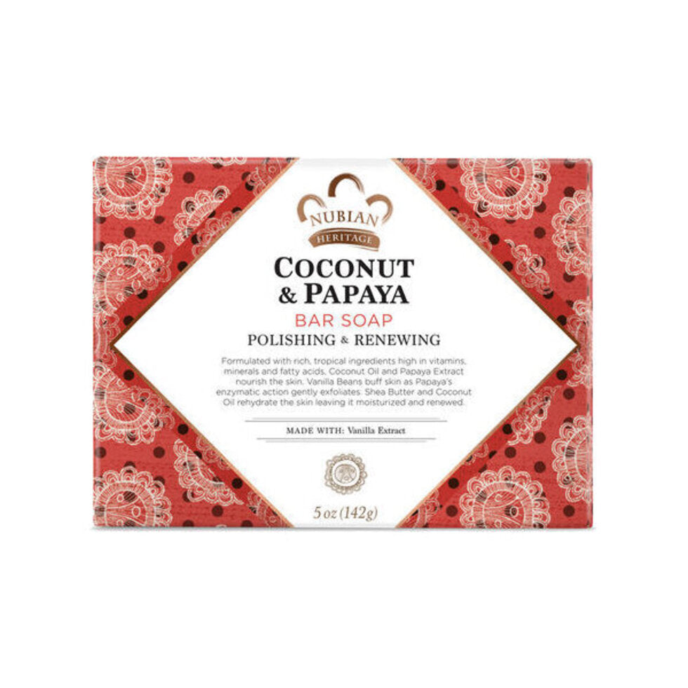 Nubian Heritage Nubian Heritage Bar Soap 142g With Coconut And Papaya