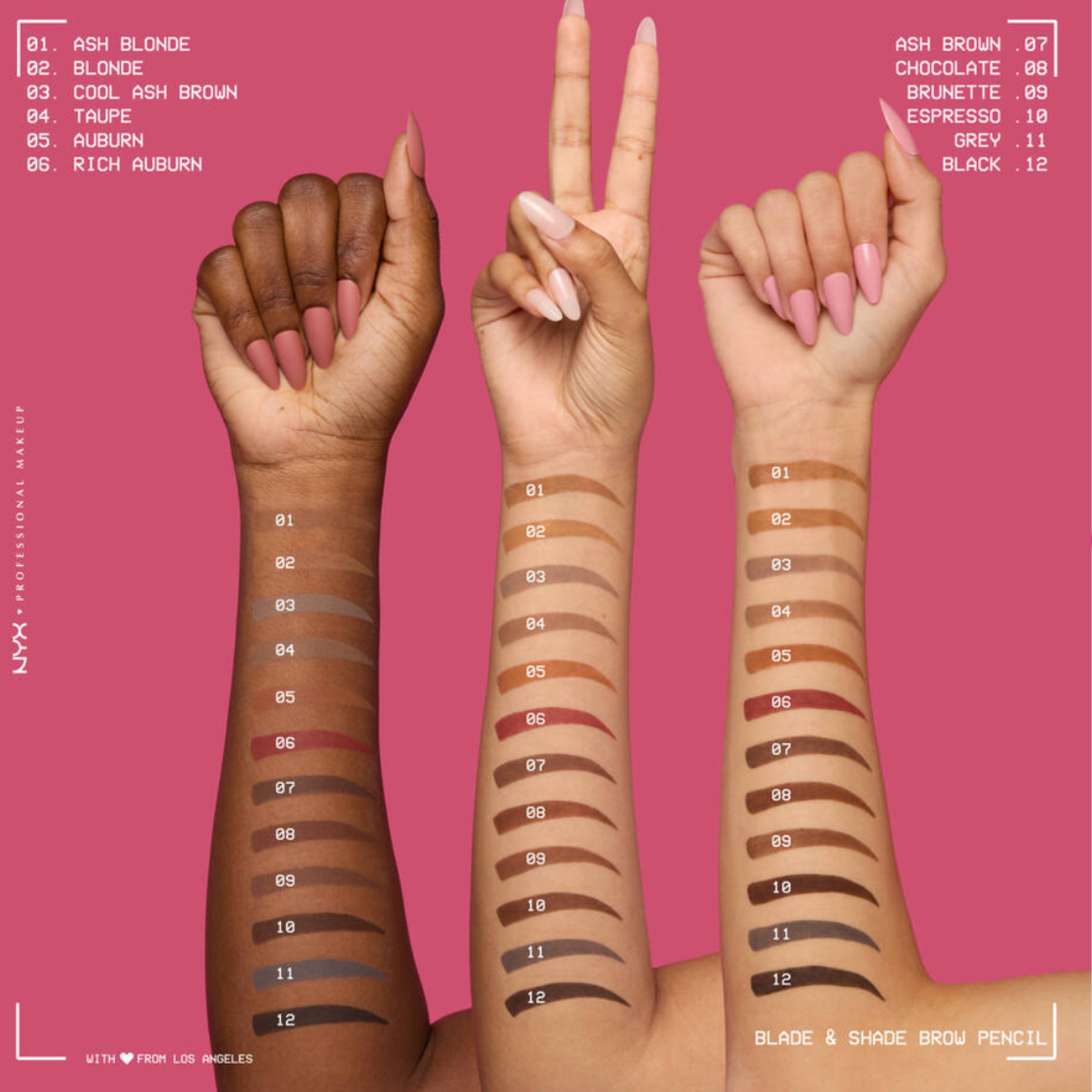 قلم الحواجب NYX - 04 Chocolate - محدد حواجب طويل الأمد